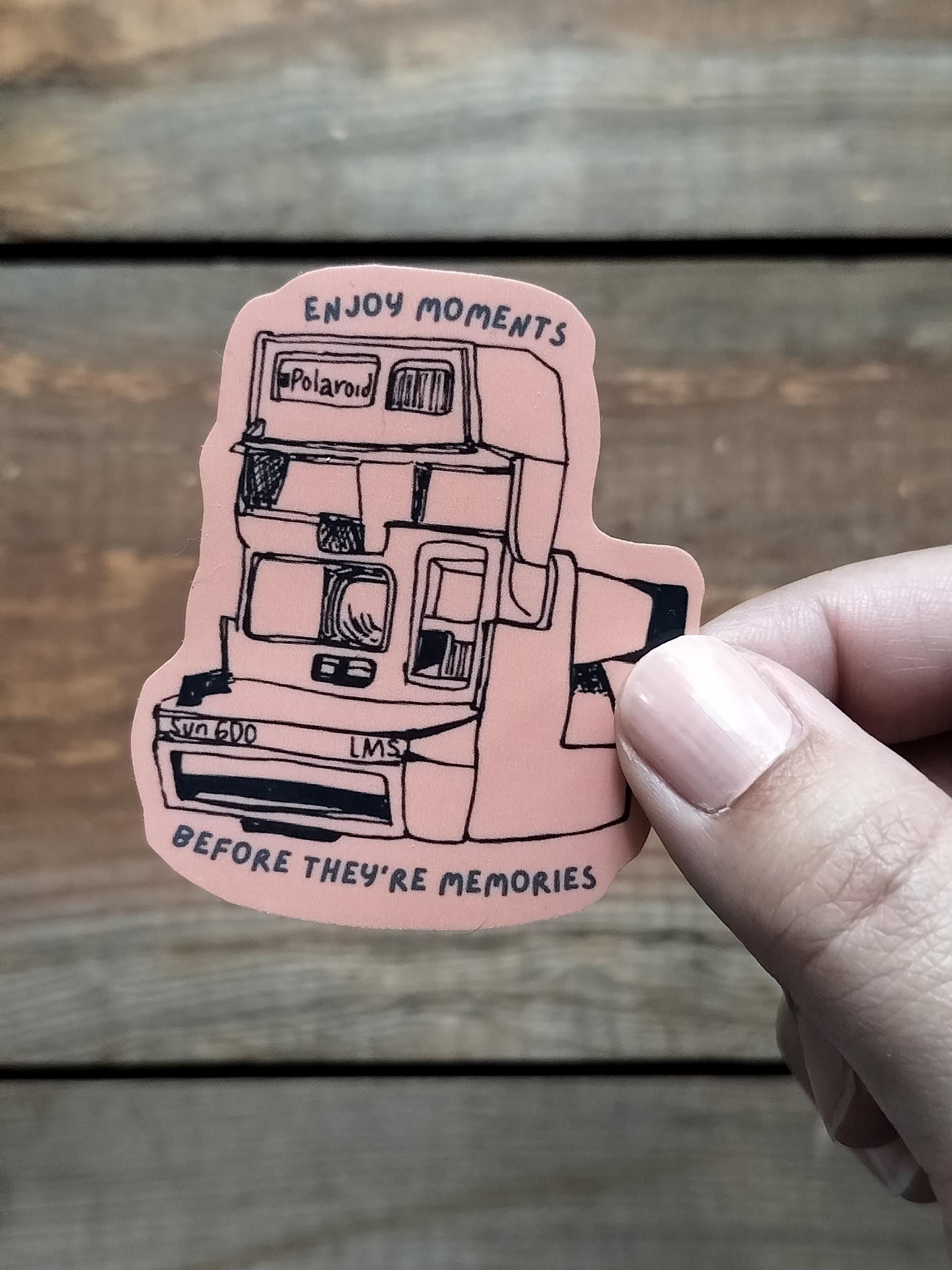 Vintage Camera Sticker: Polaroid Sun 600, Waterproof Matte Vinyl