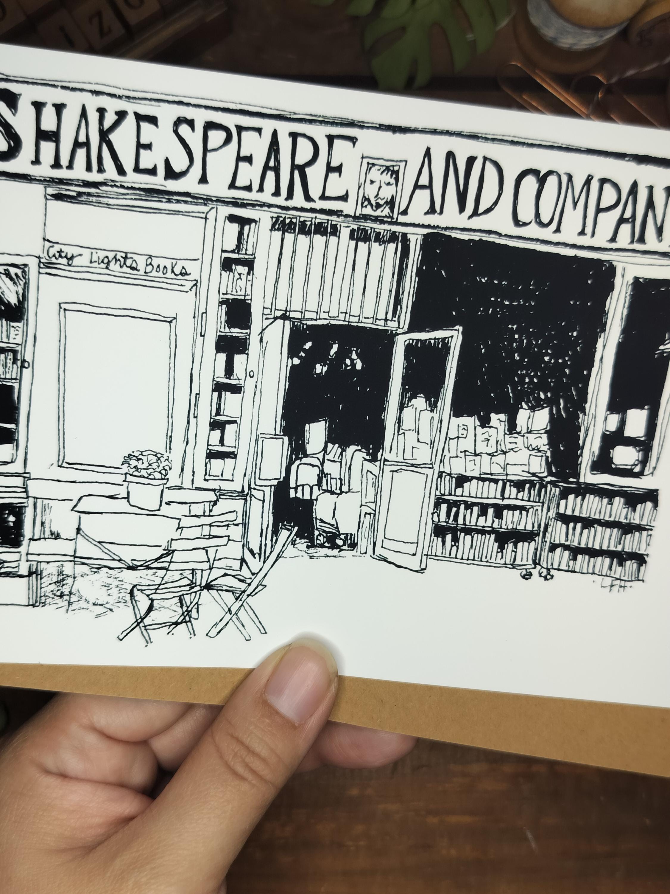 Bookstore | Art Print | Original Drawing | Shakespeare & Company | Paris Art |