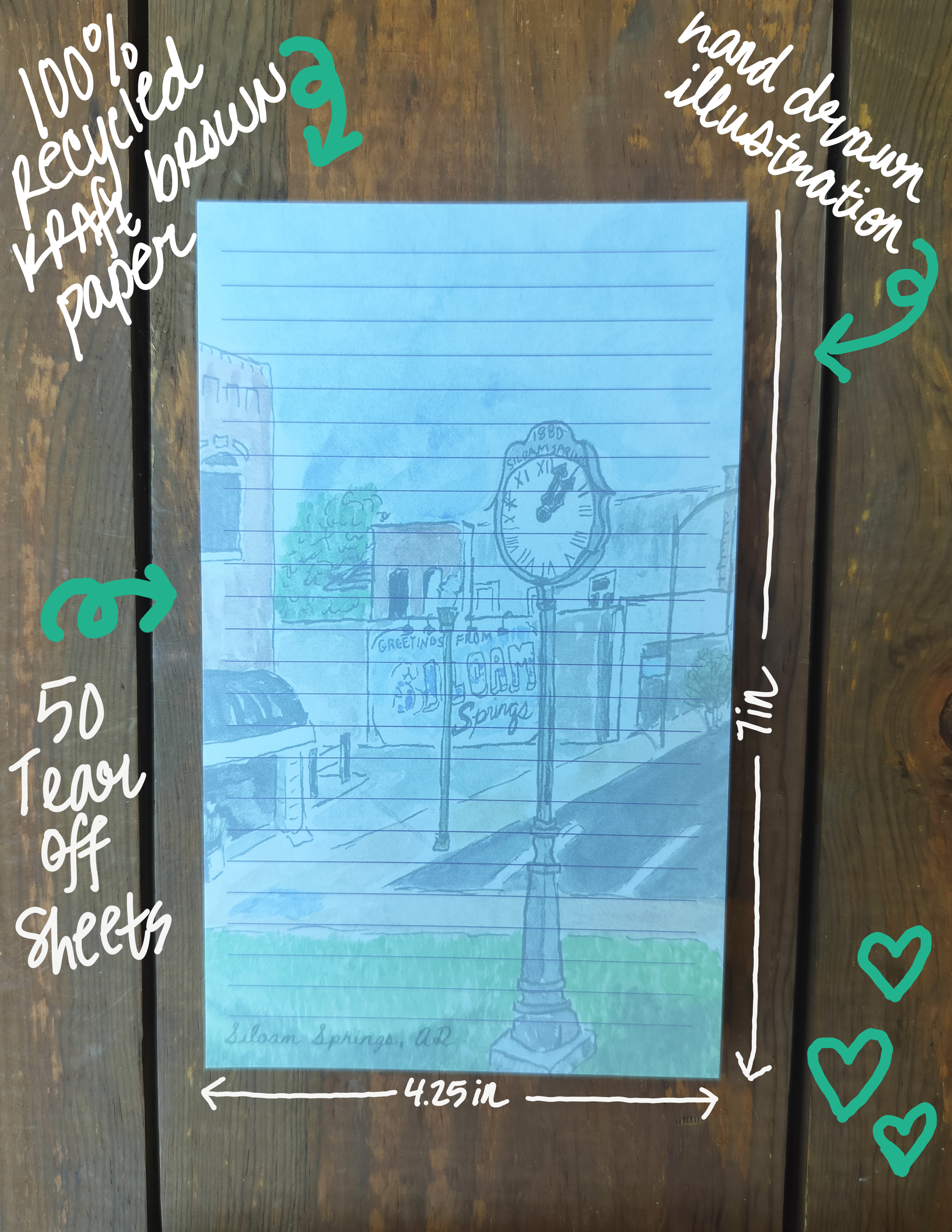 Siloam Springs Citizens Clock Notepad