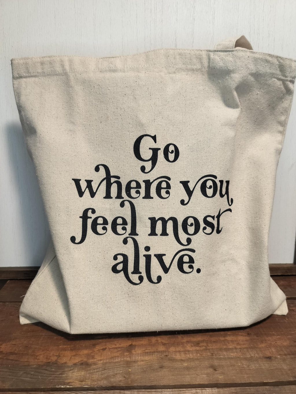 Inspirational Quote Cotton Canvas Tote Bag - Poet Lover Gift