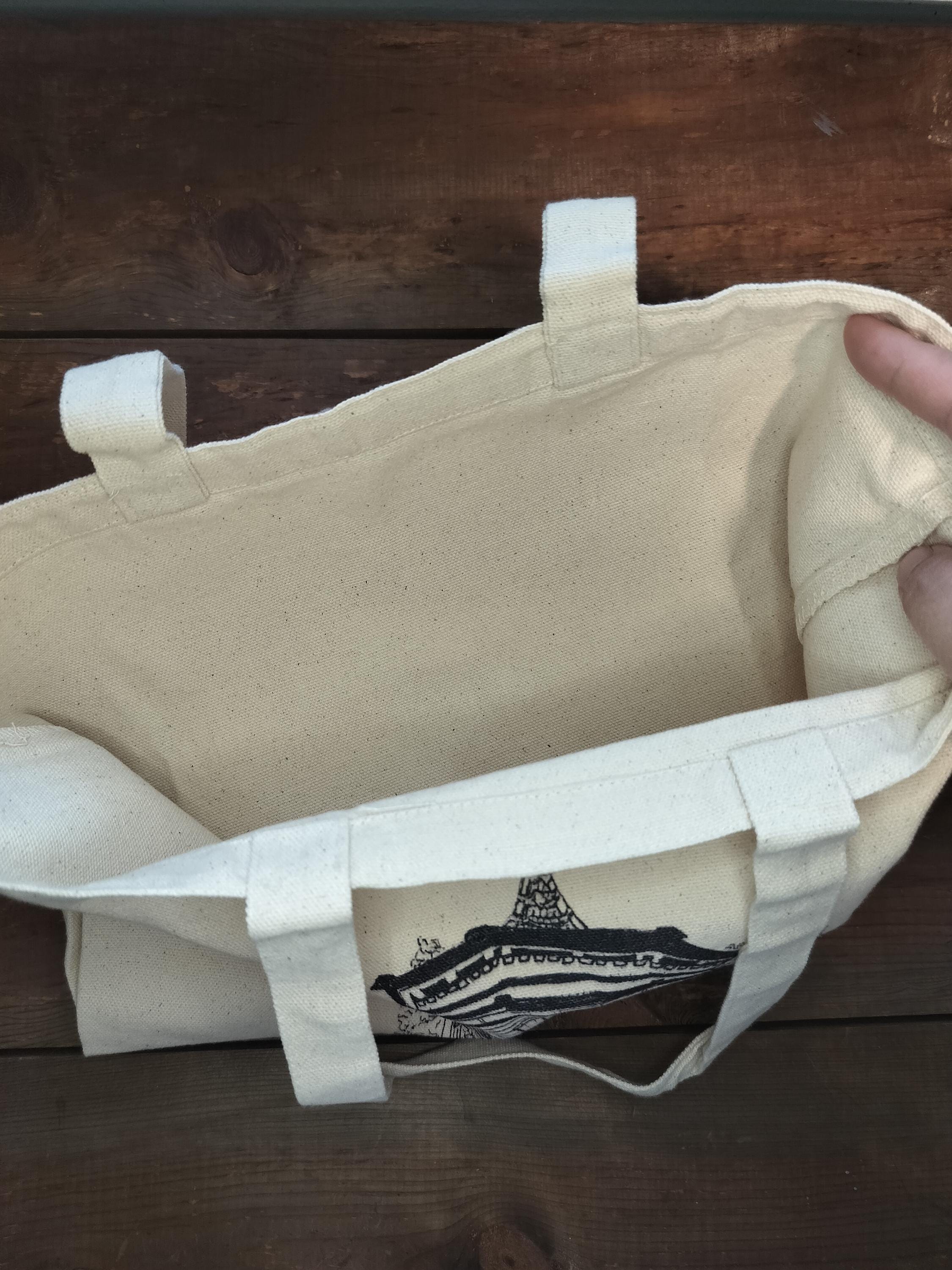 Siloam Springs Gazebo Tote Bag: Hand-Drawn Cotton Canvas