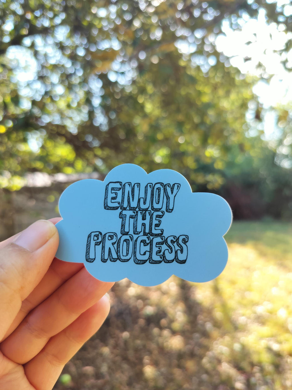 Inspirational Quote Sticker: "Enjoy The Process" Waterproof Vinyl Decal
