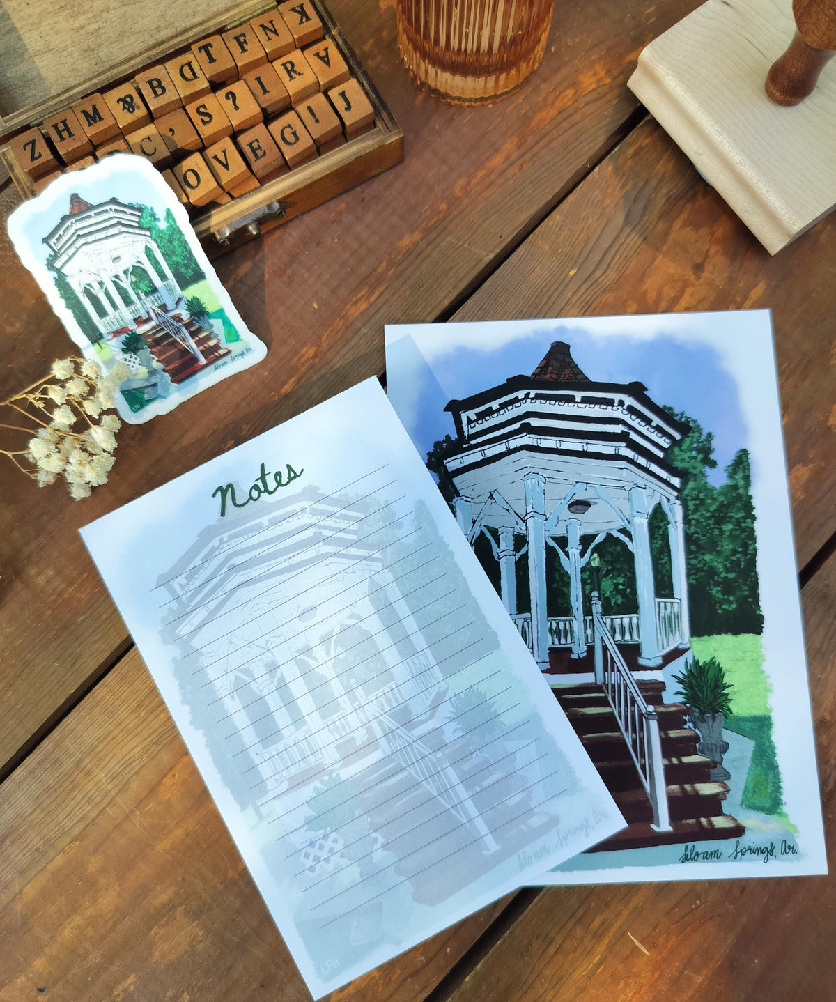 Gazebo Art Print| Park | Art Print | Original Drawing | Siloam Springs