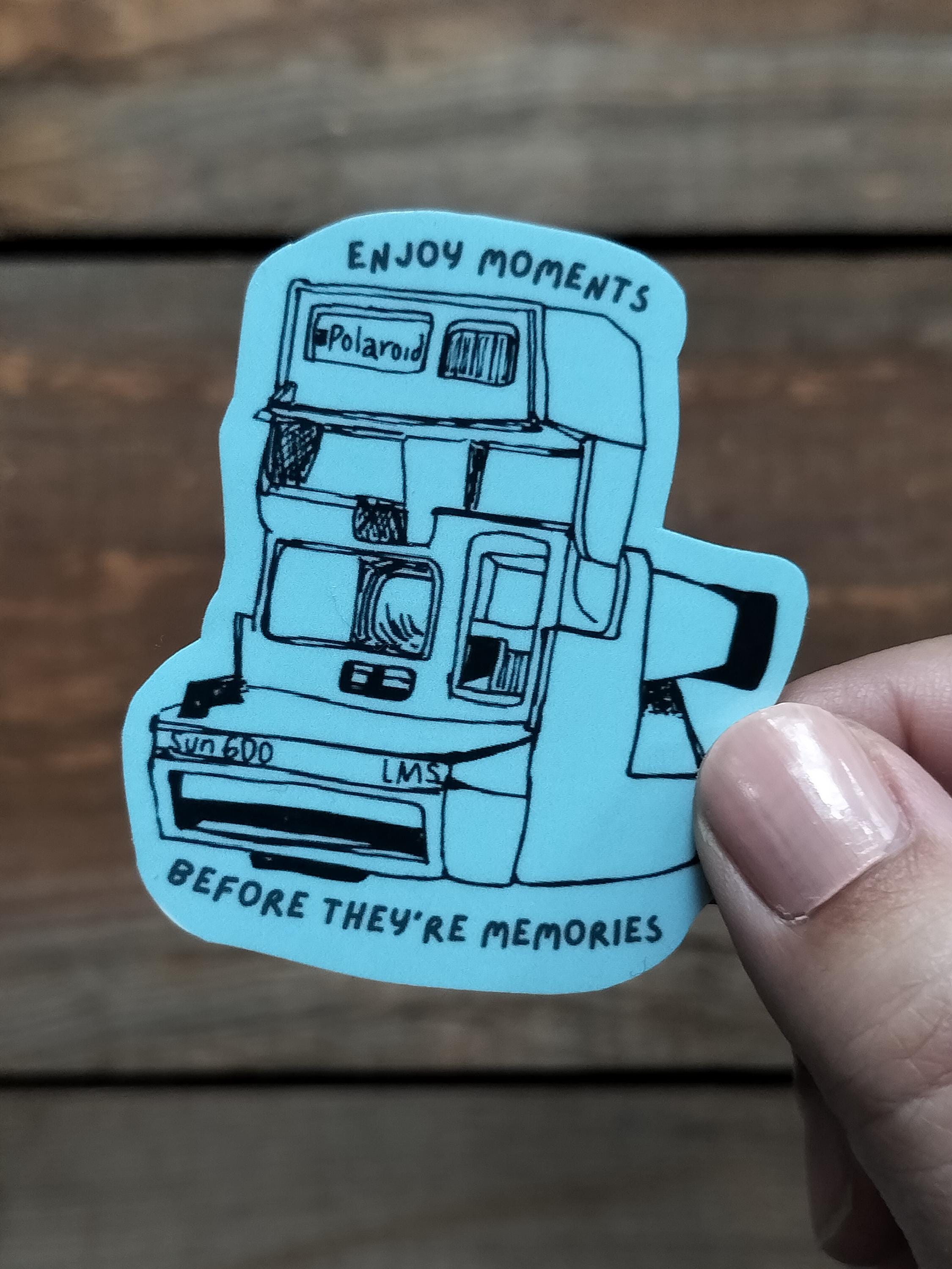 Vintage Camera Sticker: Polaroid Sun 600, Waterproof Matte Vinyl