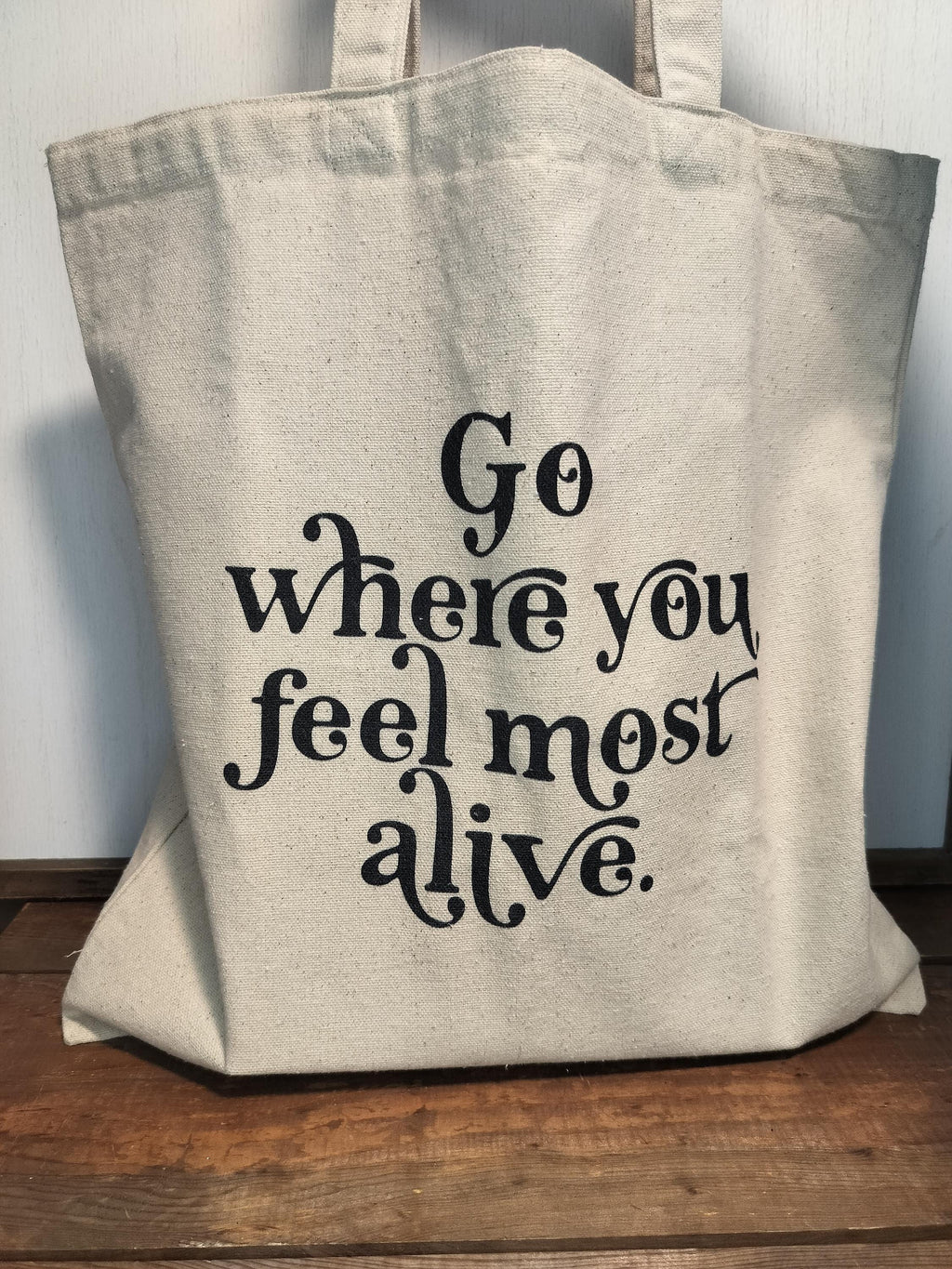 Inspirational Quote Cotton Canvas Tote Bag - Poet Lover Gift
