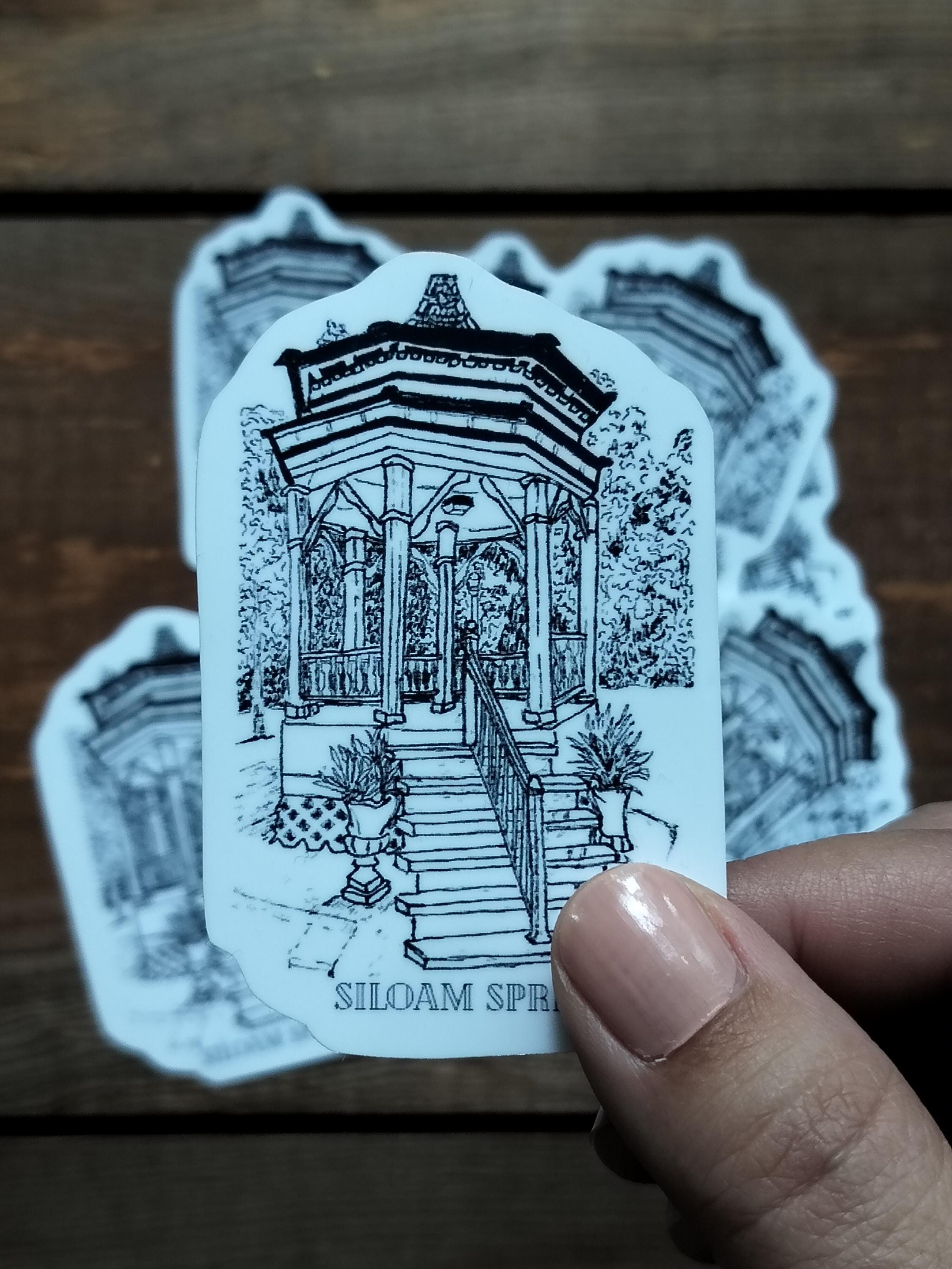 Siloam Springs Gazebo Sticker: Waterproof Vinyl Decal
