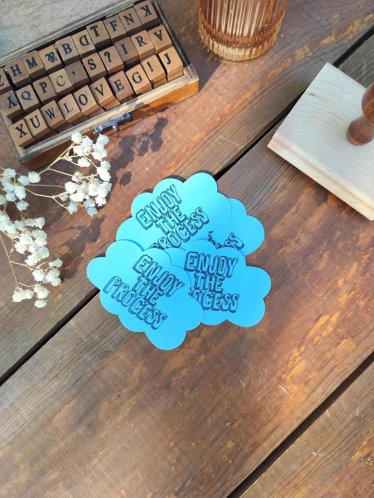 Inspirational Quote Sticker: "Enjoy The Process" Waterproof Vinyl Decal