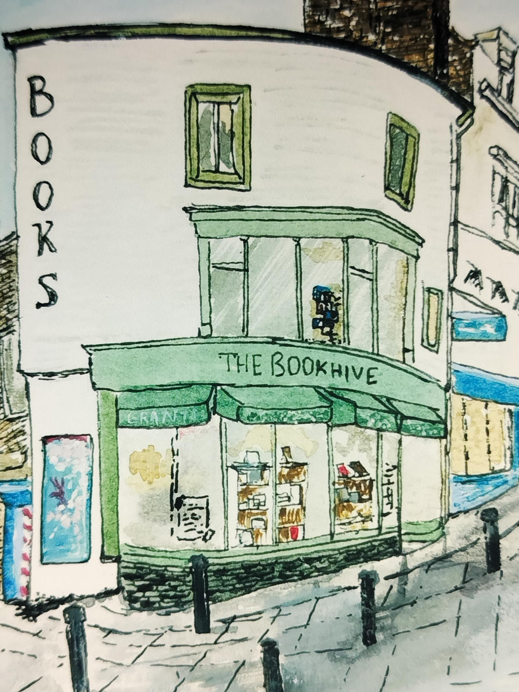 Bookstore | Art Print | Original Painting | The Bookhive | England Art |