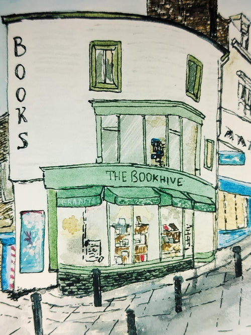 Bookstore | Art Print | Original Painting | The Bookhive | England Art |