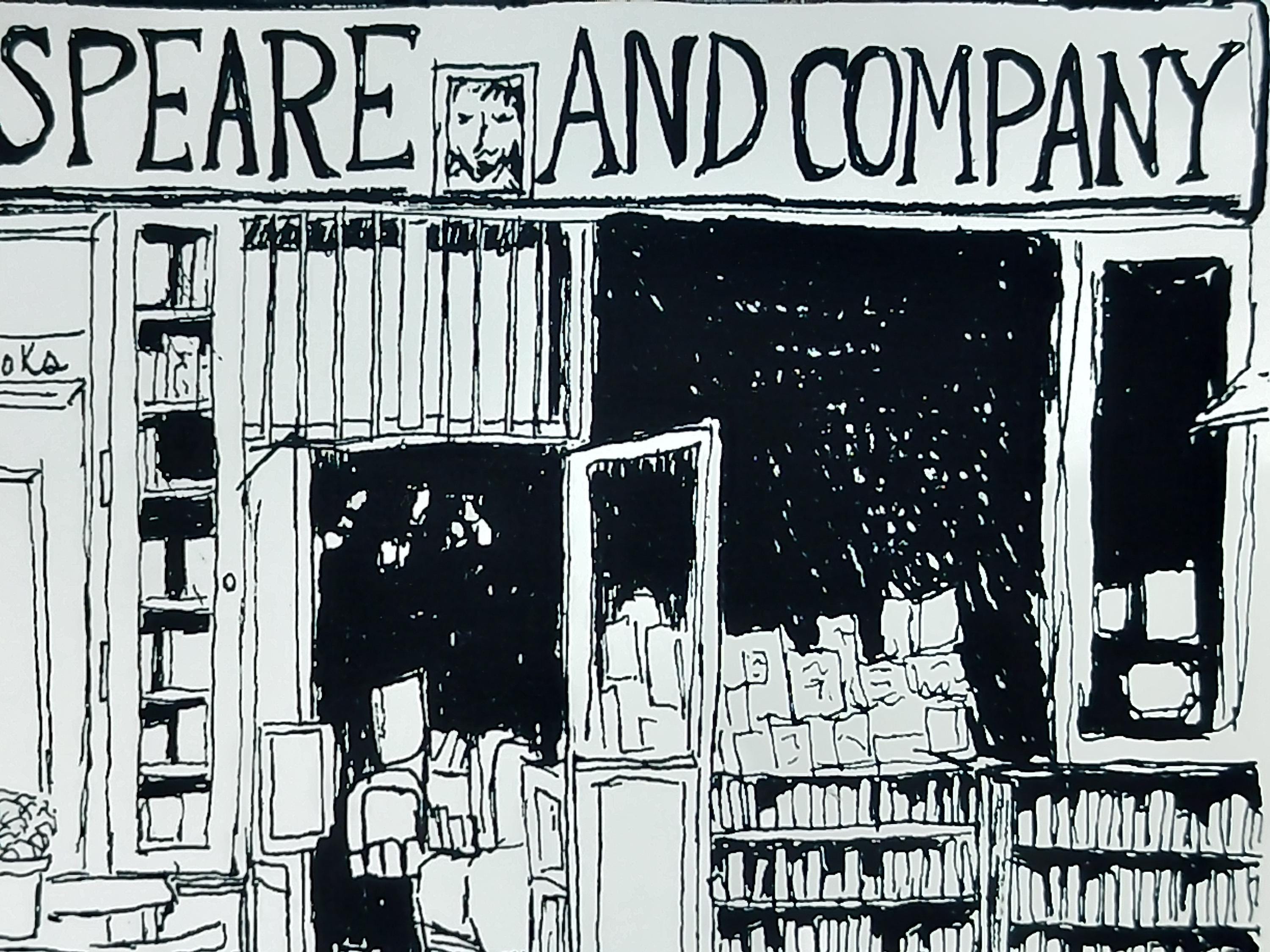Bookstore | Art Print | Original Drawing | Shakespeare & Company | Paris Art |