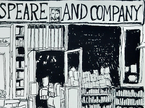 Bookstore | Art Print | Original Drawing | Shakespeare & Company | Paris Art |