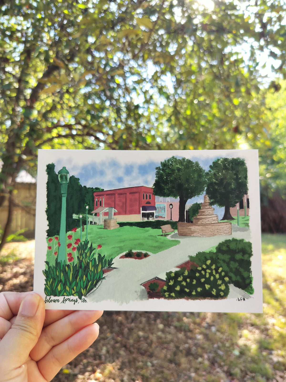 Nature Art Print| Park | Art Print | Original Drawing | Siloam Springs