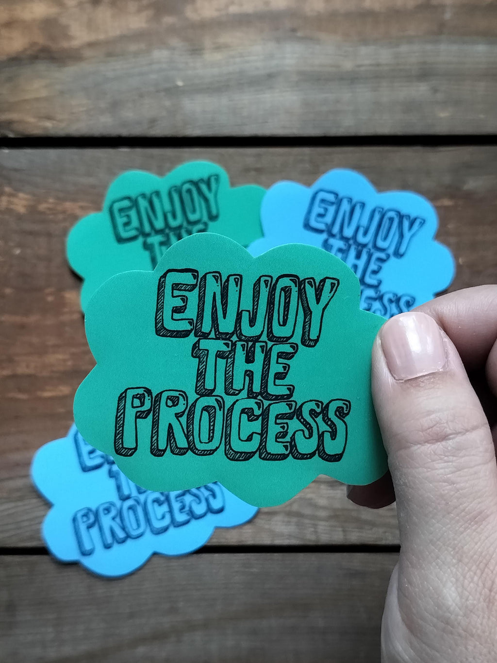 Inspirational Quote Sticker: "Enjoy The Process" Waterproof Vinyl Decal