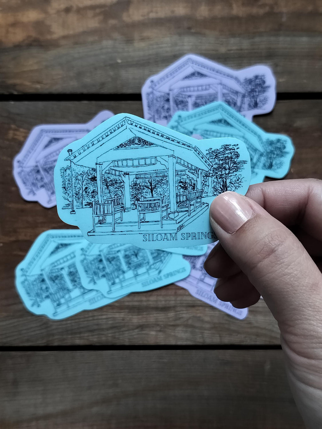 Pavillion Vinyl Sticker: Siloam Springs Downtown Landmark
